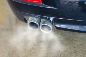 Smoke coming from the exhaust pipes